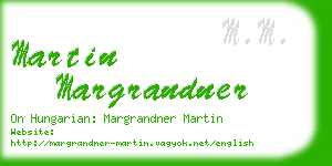 martin margrandner business card